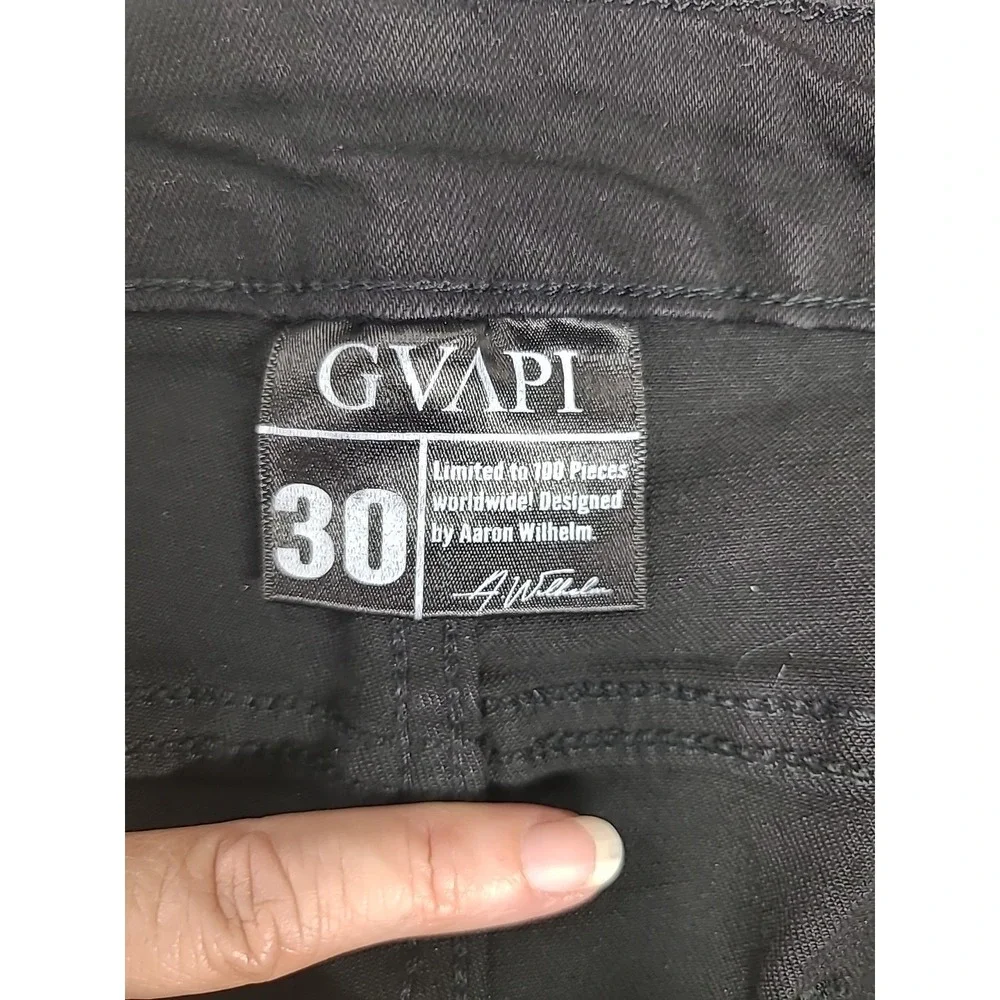 GVAPI Overseaz Drip Jeans Mens 30‎ Flame Rhinestone Distressed Limited Edition